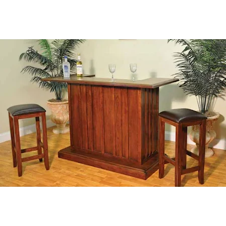 Bar Set with Backless Stools